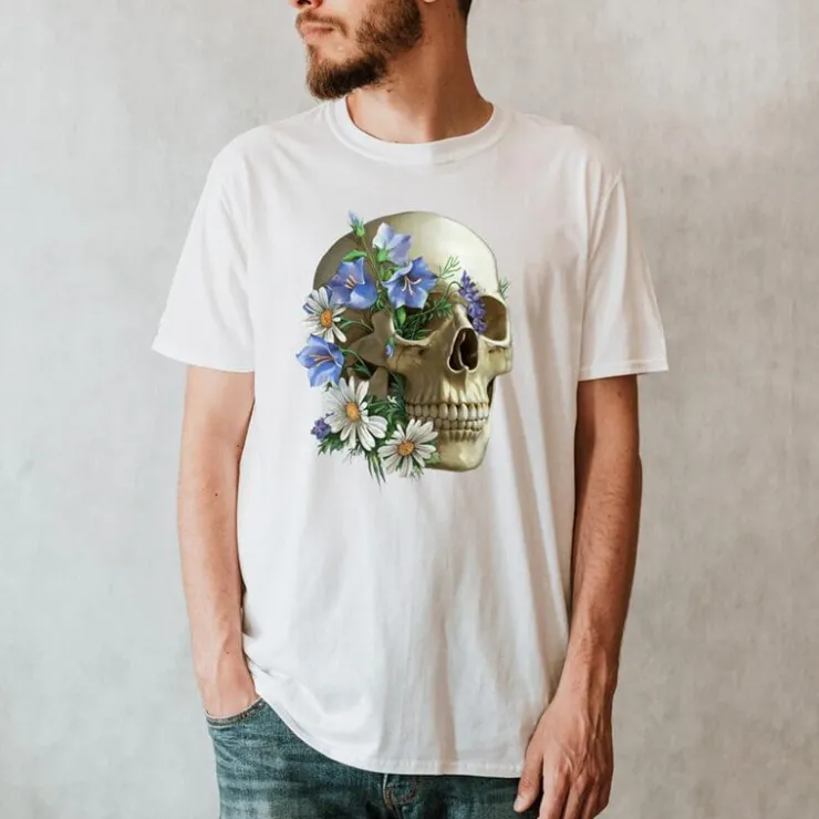 T-shirt Unisexe Crâne - Floral-Codex Anatomicus Sale