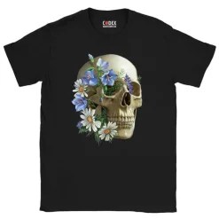 T-shirt Unisexe Crâne - Floral-Codex Anatomicus Sale