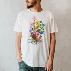 T-shirt Unisexe Cœur - Floral-Codex Anatomicus Outlet