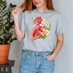 T-shirt Unisexe Cœur II - Floral-Codex Anatomicus Online