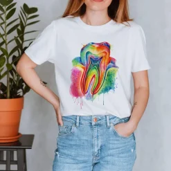 T-shirt Unisexe de Dent - Aquarelle-Codex Anatomicus Clearance