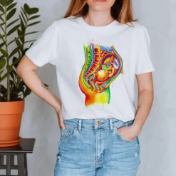 T-shirt Unisexe Fœtus - Aquarelle-Codex Anatomicus New