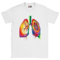 T-shirt Unisexe Poumons - Aquarelle-Codex Anatomicus Discount