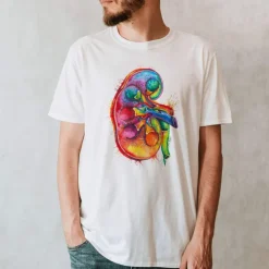 T-shirt Unisexe Rein - Aquarelle-Codex Anatomicus Outlet