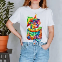 T-shirt Unisexe Système Digestif - Aquarelle-Codex Anatomicus Hot