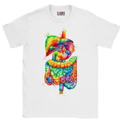 T-shirt Unisexe Système Digestif - Aquarelle-Codex Anatomicus Hot