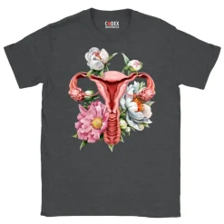 T-shirt Unisexe Utérus - Floral-Codex Anatomicus