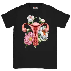 T-shirt Unisexe Utérus - Floral-Codex Anatomicus