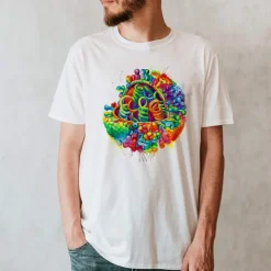 T-shirt Unisexe Virus - Aquarelle-Codex Anatomicus Outlet